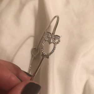 Owl sterling silver bangle/ NWOT